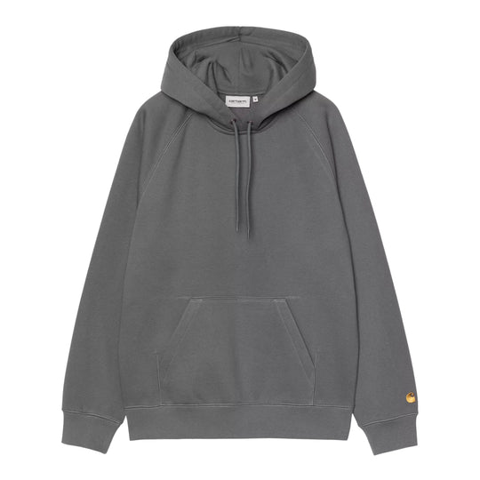 CARHARTT WIP Felpa Uomo Hooded Chase Grigio/Oro