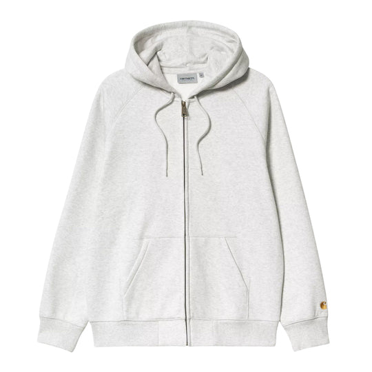 CARHARTT WIP Felpa con Zip Hooded Chase Grigio Melange