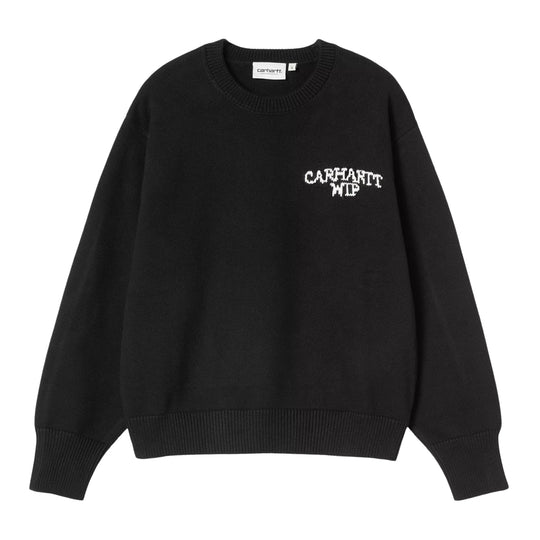 CARHARTT WIP Maglione Donna Womens Hugging Cats Sweater - Nero/Bianco