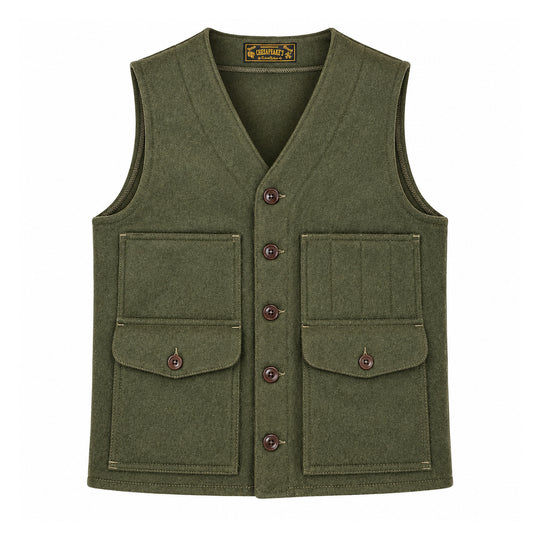 CHESAPEAKE'S WOOL VEST OREGON-vest - Groen