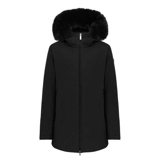 Piumino Donna Colmar Lungo Impermeabile 180 Grammi Nero
