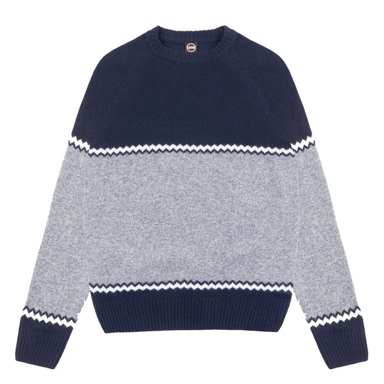 COLMAR Maglione Uomo in lana Jacquard - Grigio/Blu