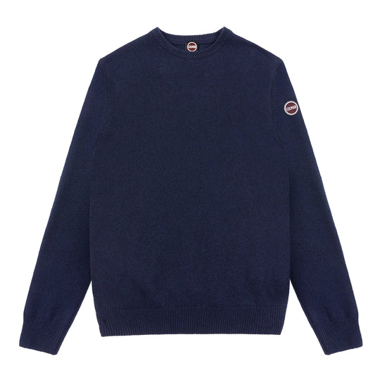 COLMAR Maglione Uomo logato in lana - Blu melange