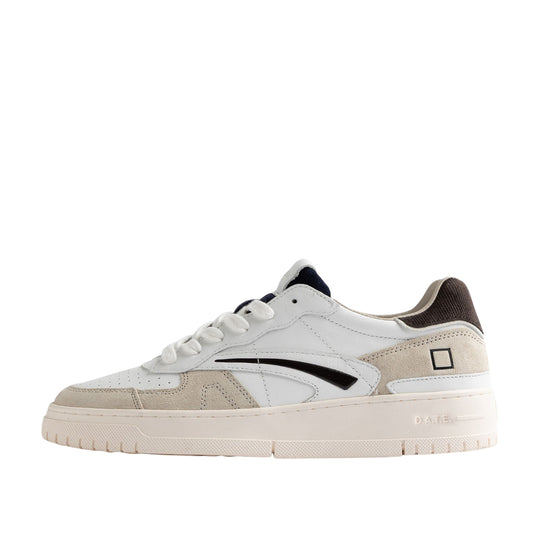 D.A.T.E Sneakers Uomo TORNEO PURE CALF - Bianco/Marrone