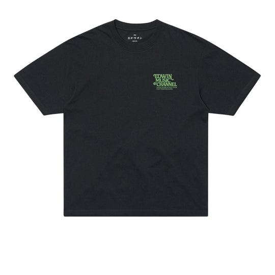 EDWIN Men's RARE SPINS T-Shirt - Black/Green