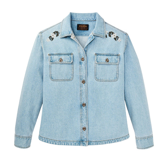 FILSON Camicia Donna WOMEN'S EMBROIDERED DENIM - Blu Chiaro