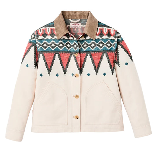 FILSON Damesjas COLCHUCK SHORT - Crème/Veelkleurig