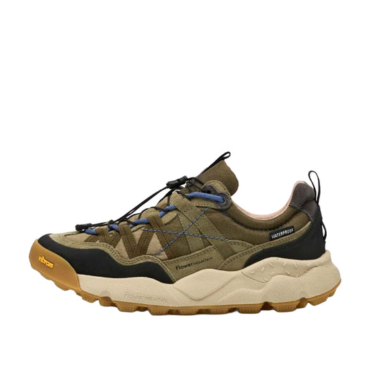 FLOWER MOUNTAIN Sneakers Unisex IWANO 2 in Suede e Tessuto Tecnico - Verde/Multicolor