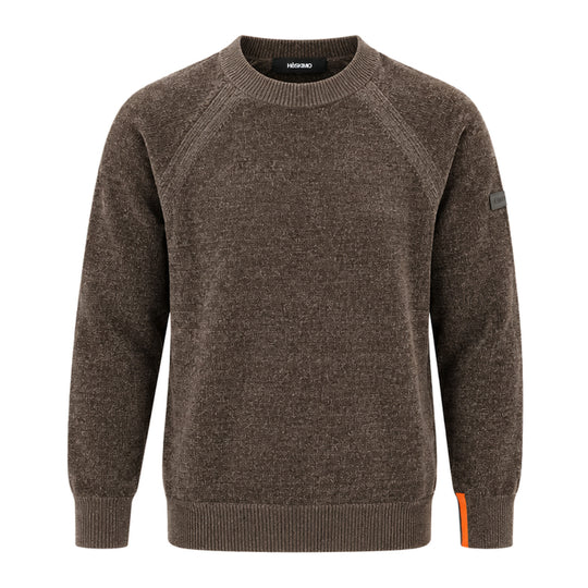 HèSKIMO Maglione Uomo Girocollo Raglan - Marrone