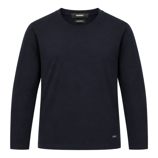 HèSKIMO T-Shirt Uomo Girocollo in Cotone M/L - Blu