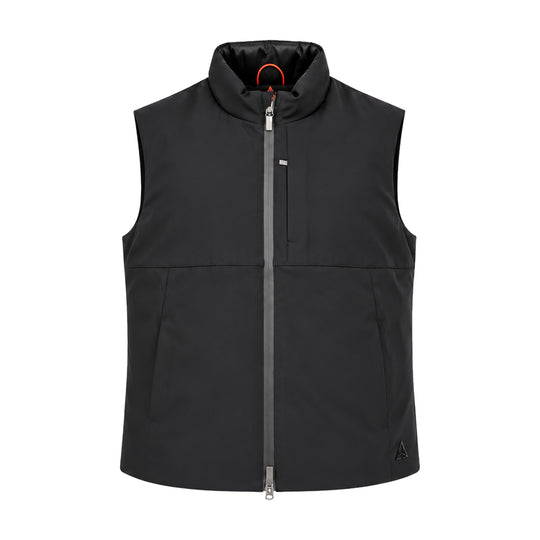 HèSKIMO Gilet Uomo Imbottito Tech con Collo Alto - Nero