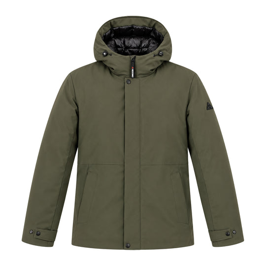 HèSKIMO Giubbino Tecnico Uomo Imbottito con Cappuccio - Verde Militare
