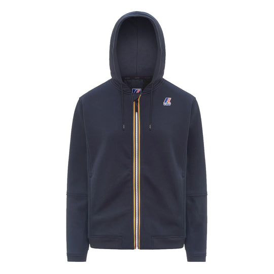 K-WAY Felpa con Cappuccio Uomo PROSPER BRUSHED PC - Blu