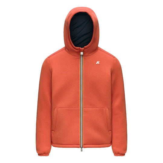 K-WAY Giubbino Uomo JACK SPACER NYLON DOUBLE - Arancione/Blu