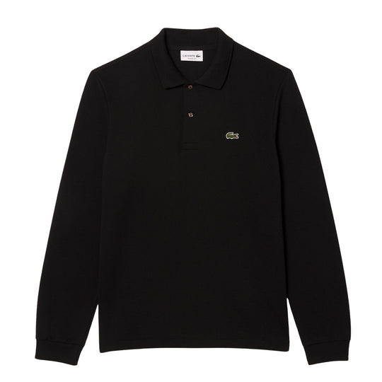 Lacoste Classic Fit-polo met lange mouwen zwart