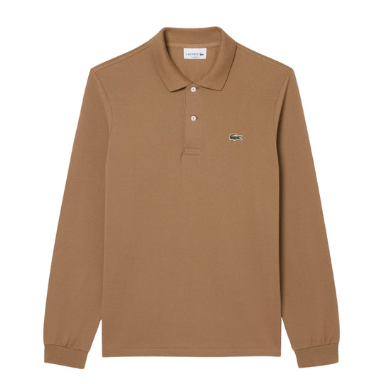 Polo taglio classico a maniche lunghe L.12.12 Marrone Chiaro