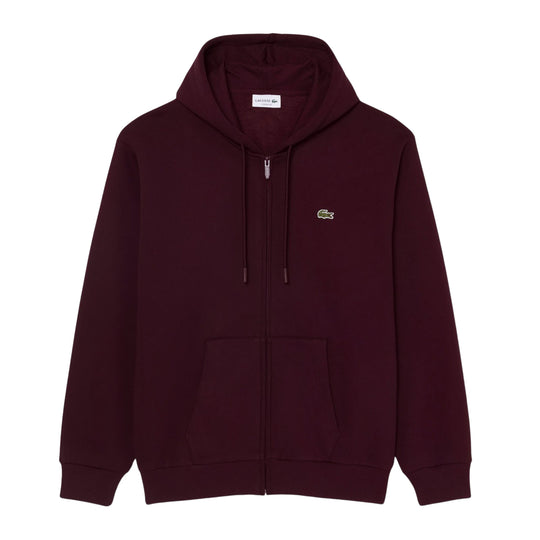 LACOSTE Felpa con Cappuccio in tessuto felpato - Bordeaux