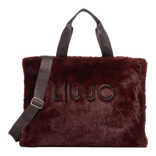 LIU-JO SOFT Large Women's Teddy Tote Bag - Bordeaux