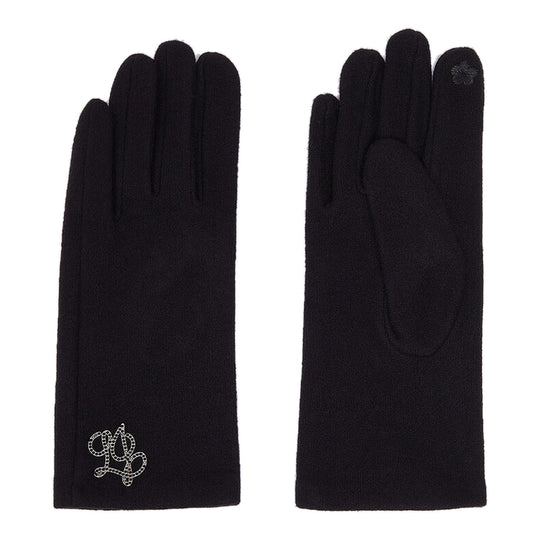 LIU-JO SOFT Gloves with Faux Fur Details - Black
