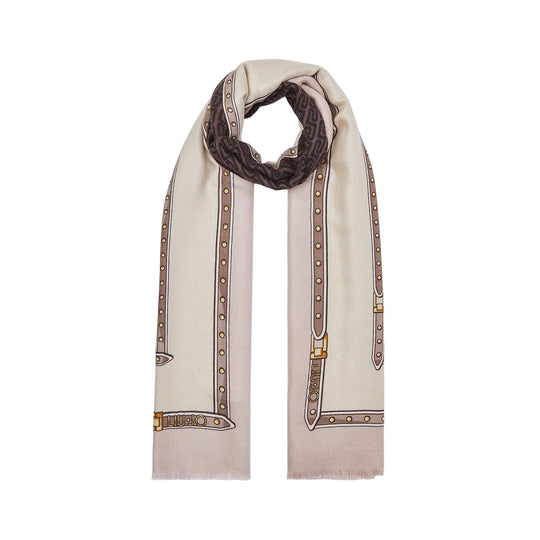 LIU-JO SOFT Damesstola met monogramlogo - Roze