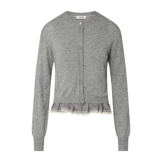 LIU-JO WHITE Wollen en lingerievest - Grijs