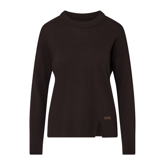LIU-JO WHITE Pullover aus Wollmischung - Braun