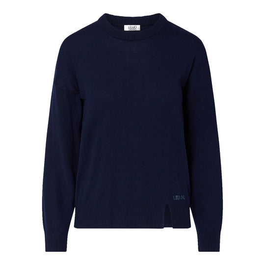 LIU-JO WHITE Pullover aus Wollmischung - Blau