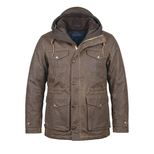 MANIFATTURA CECCARELLI Gevoerde teddyjas voor heren WEEKENDER COAT 7096 WX - Modderkleurig