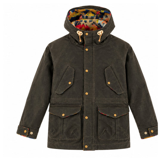 MANIFATTURA CECCARELLI - Native Fisherman Parka - Waxed Cotton Jacket - Dark Green