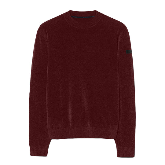 RRD Men's VELVET ROUND Crew-Neck Sweater - Bordeaux