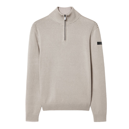 RRD Men's Plain Cotton Half-Zip Sweater RRD - Chalk