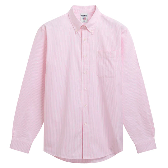 SEBAGO Camicia Uomo Oxford DOUBLING OX - Rosa/ Bianco