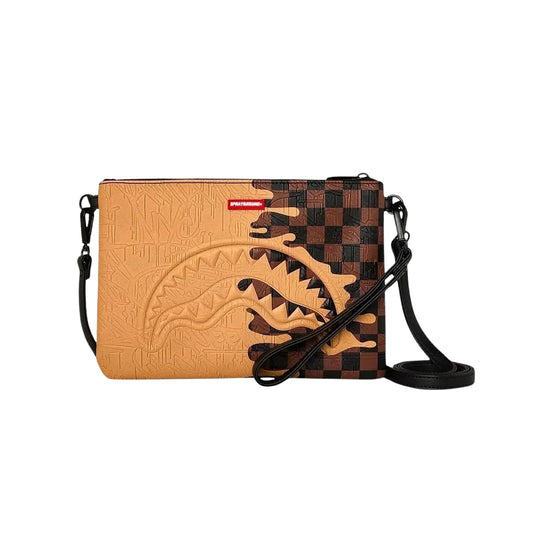 SPRAYGROUND Pochette HENNY MELT CLUTCH - Marrone