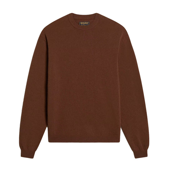 WOOLRICH Maglione Girocollo Uomo in pura lana vergine - Cammello