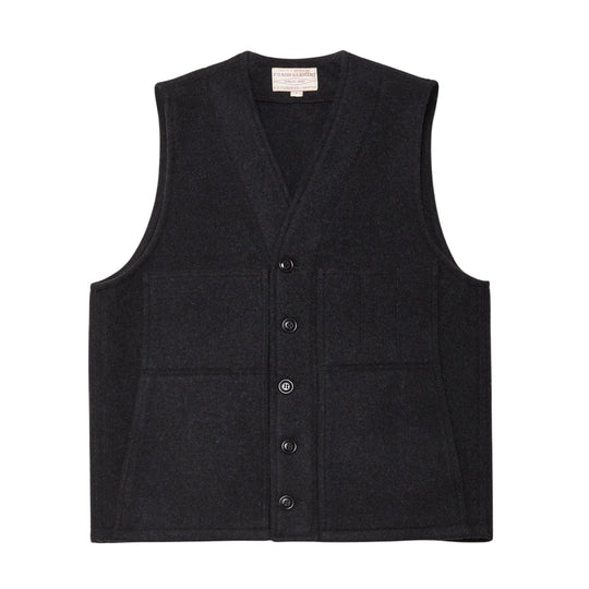 Gilet Uomo Filson Mackinaw Wool Vest Grigio Scuro Melange