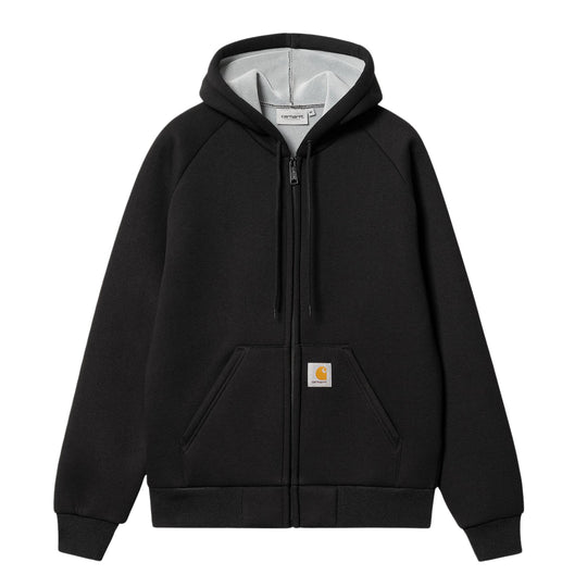 Felpa Uomo Carhartt WIP Car-Lux Hooded Nero / Grigio