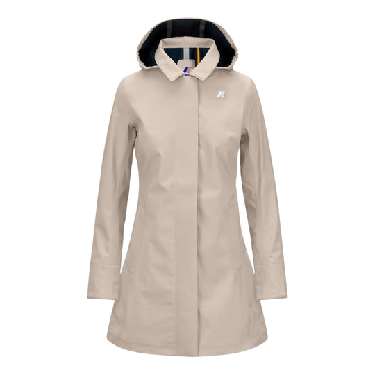 K-Way Mathy Bonded Damenjacke Beige / Blau