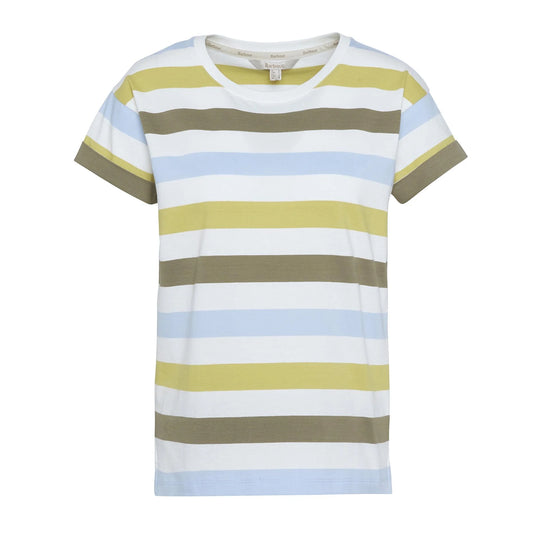 Dames-T-shirt Barbour Lyndale Wit Multicolor