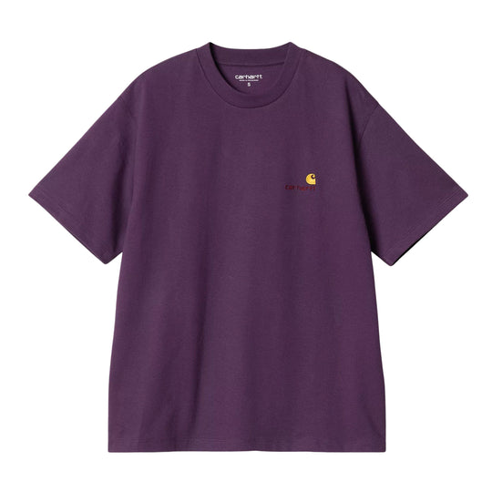 Women's Carhartt WIP W' S/S American Script Purple T-shirt