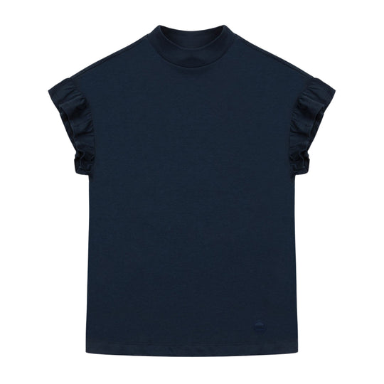 Dames T-shirt Colmar Rouches Blauw