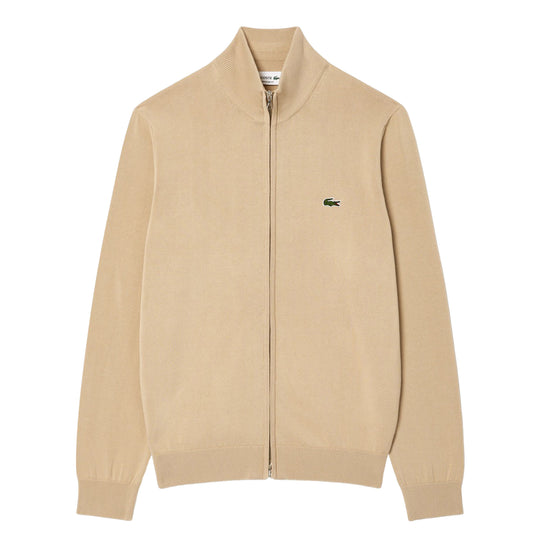 Heren trui Lacoste Zip Collo Alto Beige