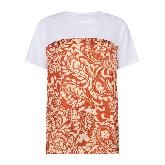 T-shirt Donna Liu-Jo Stampa Foulard Multicolor