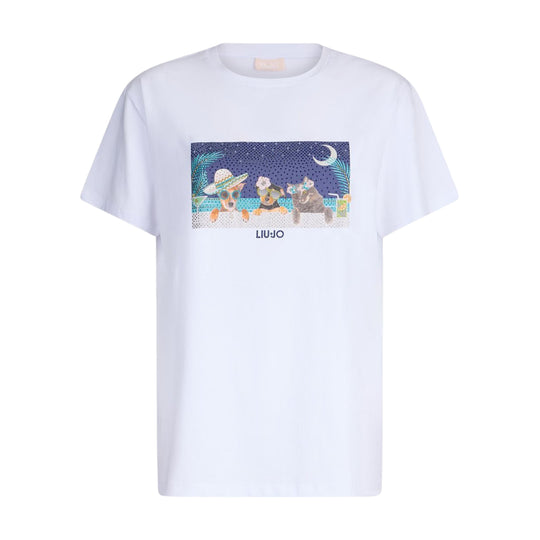 Dames T-shirt Liu-Jo Dierenprint Wit