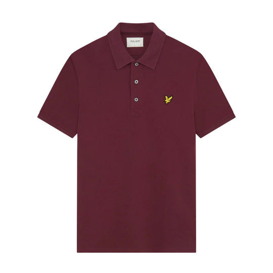 Men's Polo Lyle & Scott Logo Bordeaux