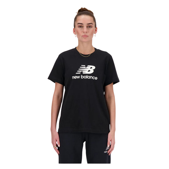 Dames T-shirt New Balance Logo Zwart
