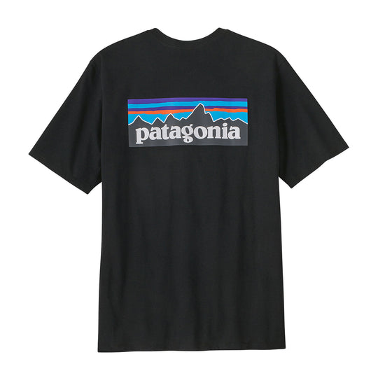 Herren T-Shirt Patagonia P-6 Logo Responsibili-Tee Schwarz