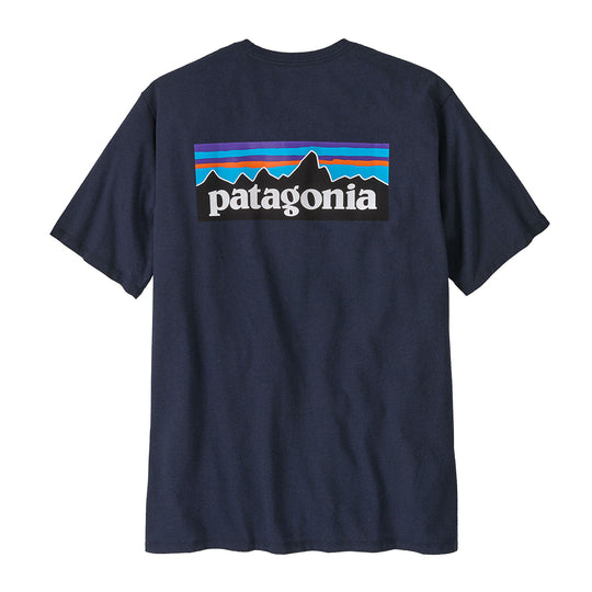 Herren T-Shirt Patagonia P-6 Logo Responsibili-Tee Blau Navy