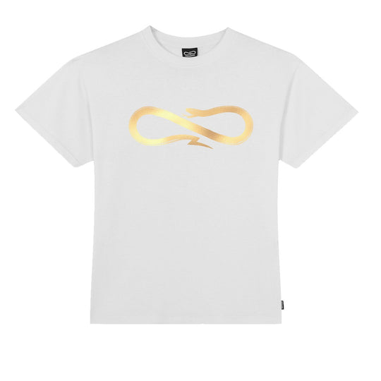 Dames T-shirt Propaganda Logo Gold Wit / Goud