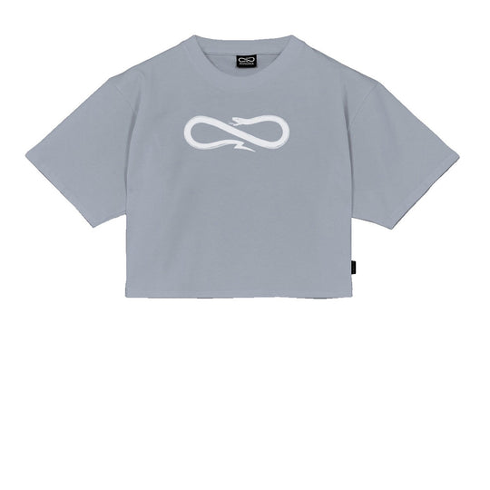 T-shirt Cropped Donna Propaganda Logo Ghiaccio