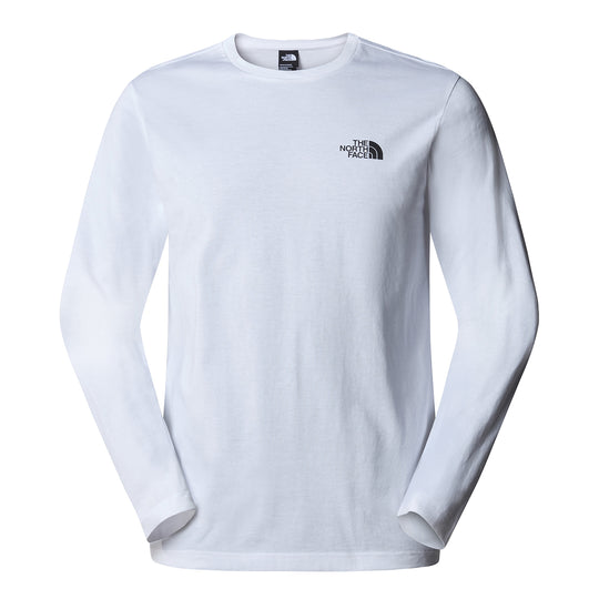 Men's The North Face Simple Dome White Long Sleeve T-shirt